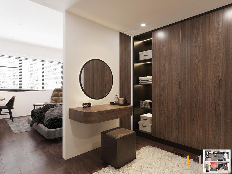 Khu vực trang điểm phong cách hiện đại