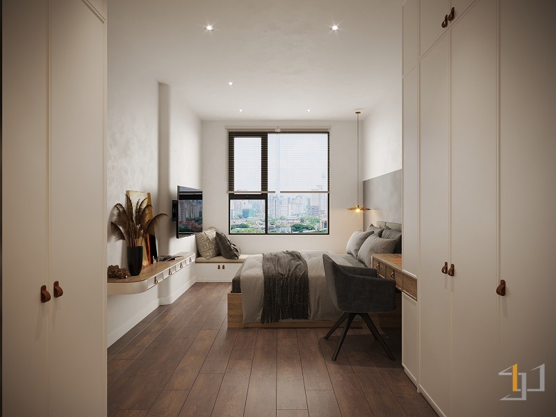Thiết kế nội thất phòng ngủ phong cách tối giản