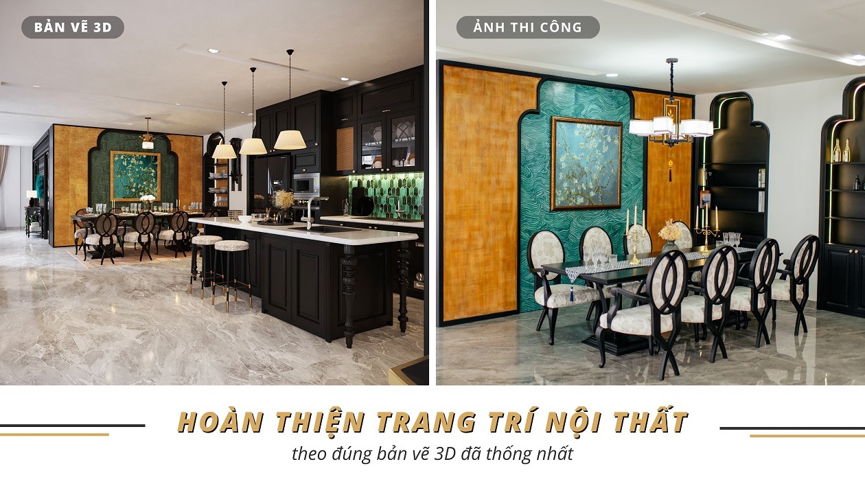 Trang trí nội thất hoàn thiện theo thiết kế