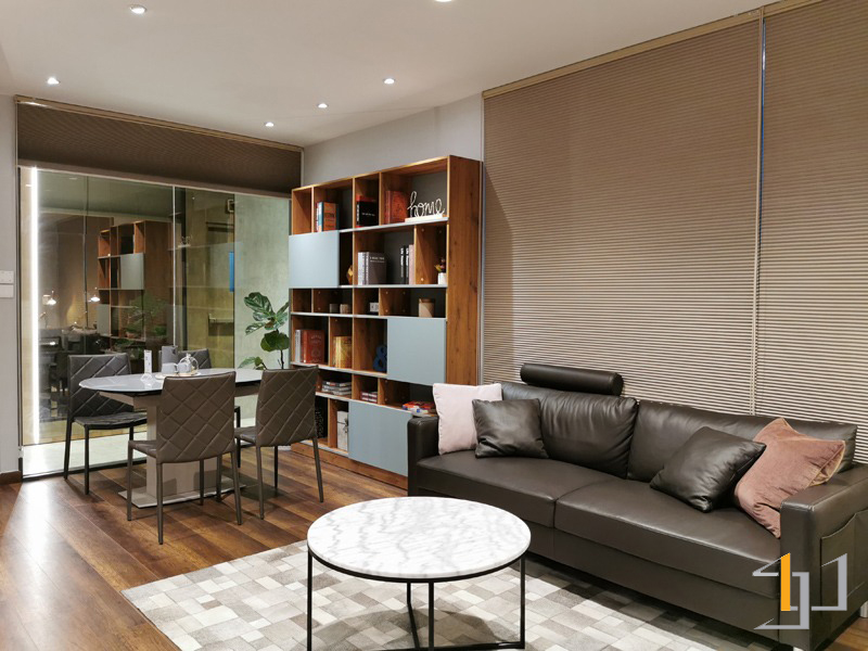 Sofa và bàn trà hiện đại được sử dụng trong phòng khách