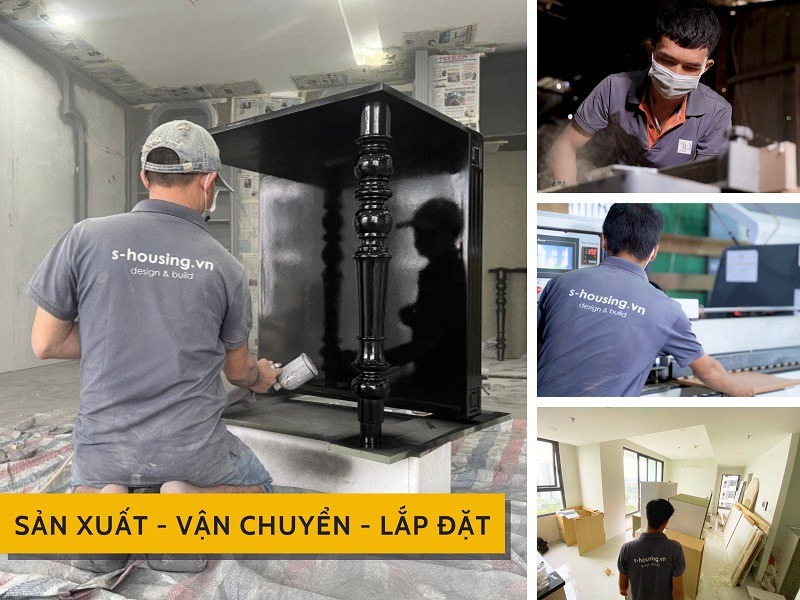 Khâu sản xuất, vận chuyển và lắp đặt nội thất tại S-housing