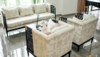 Thi công nội thất phòng khách Indochine tại showroom S-housing