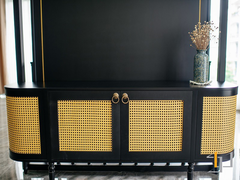 Chi tiết đan mây mắt cáo được thể hiện tinh xảo