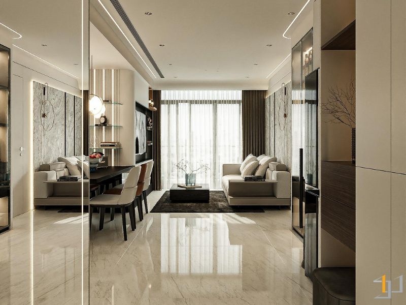 Thiết kế không gian hiện đại trong căn hộ