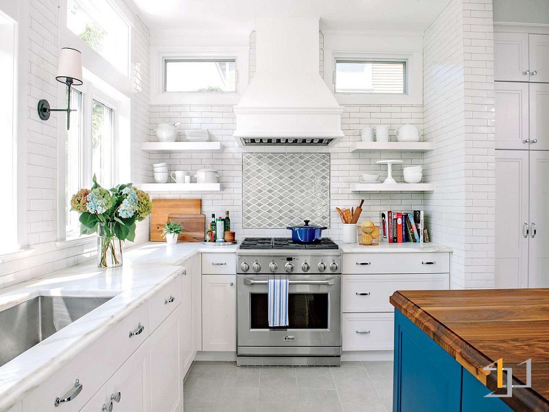 Tủ bếp cổ điển cho người mệnh thủy