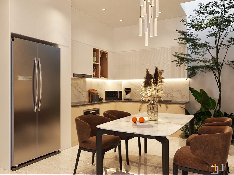 Mẫu tủ bếp đẹp cho nhà phố