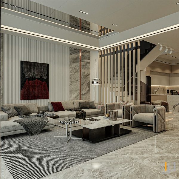 Nội thất phòng khách nhà phố 2 tầng hiện đại - Dự án thiết kế S-housing