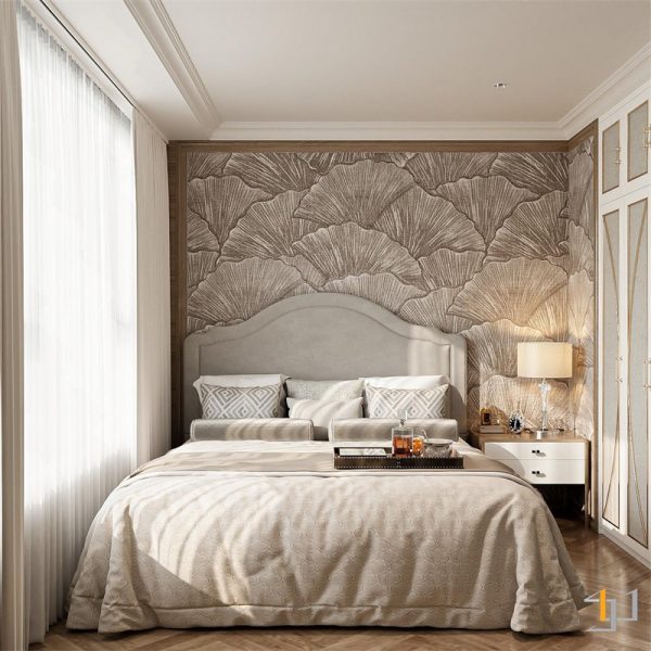 Phối cảnh nội thất phòng ngủ master của Căn hộ River Gate Residence 3PN Neoclassical