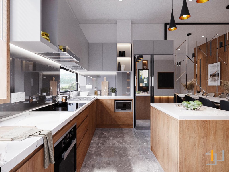 Tủ bếp Melamine - TB100 | Nội thất S-housing