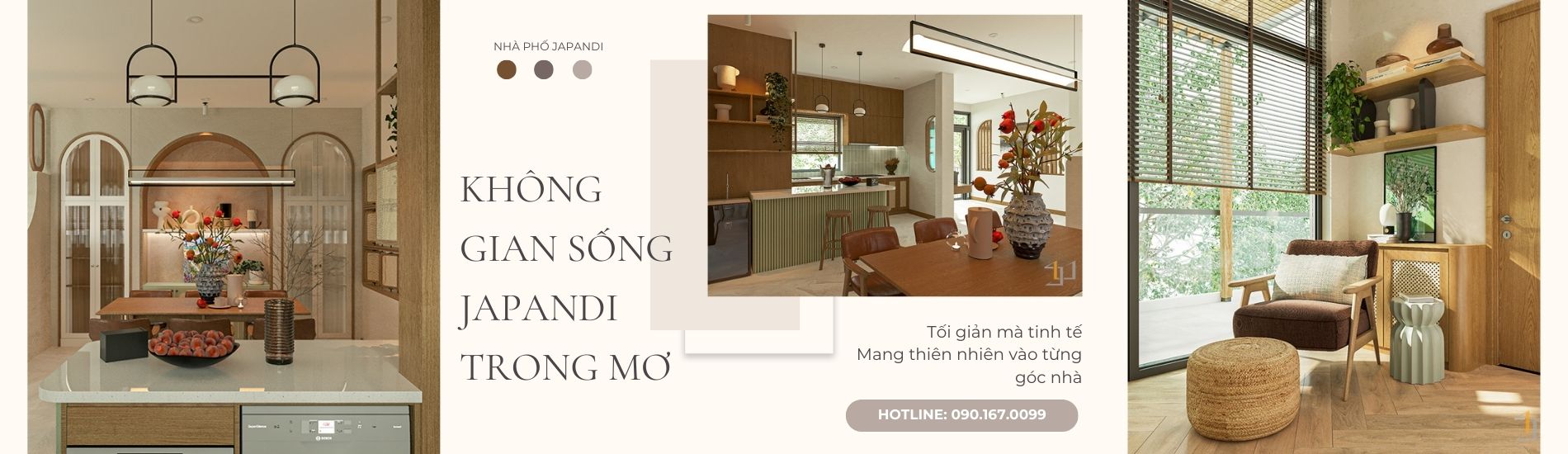 Banner Phong cách thiết kế nội thất Japandi