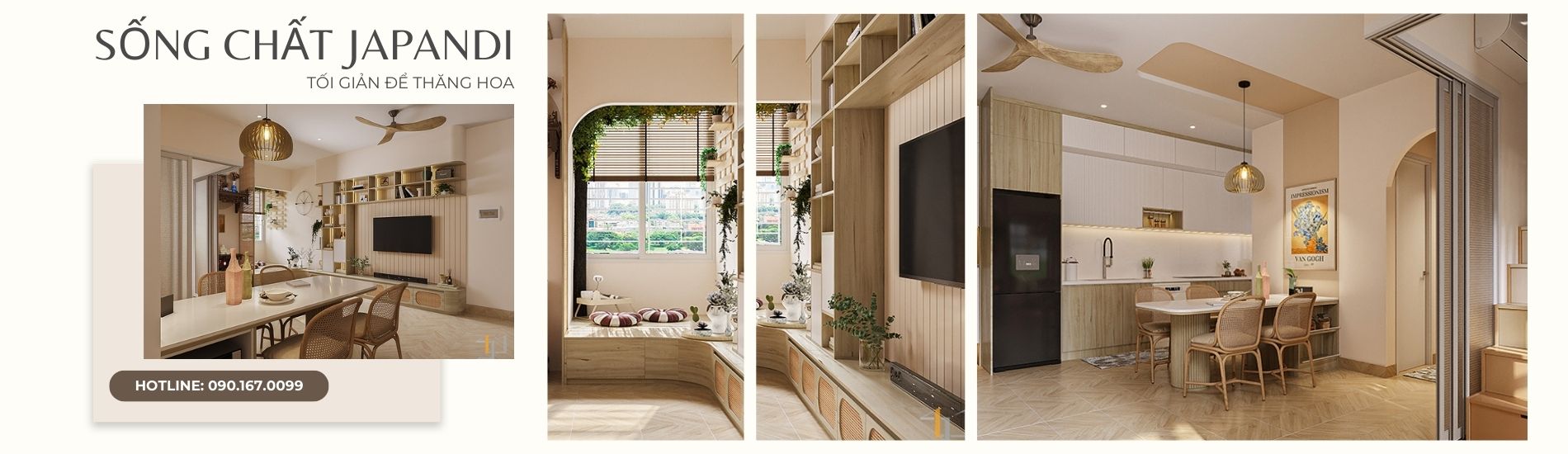 Banner Phong cách thiết kế Japandi