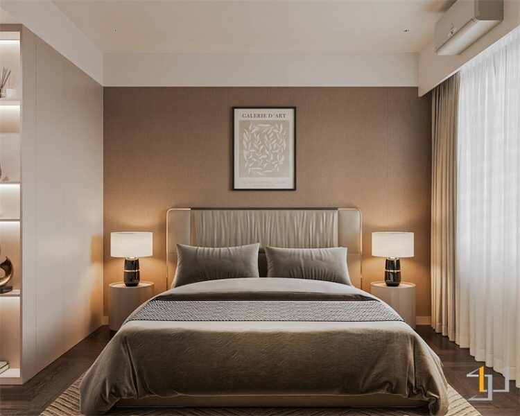 Phòng ngủ master của Căn hộ Masteri Thảo Điền 3PN Modern