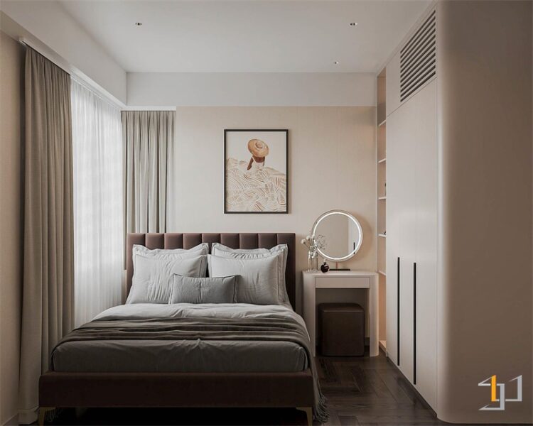 Phòng ngủ nhỏ của Căn hộ Masteri Thảo Điền 3PN Modern
