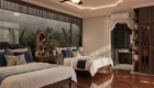 Tổng thể không gian phòng dịch vụ 1 của biệt thự quận 9 indochine