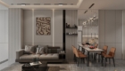 Không gian hiện đại của phòng khách nhà phố Thủ Đức 2 tầng
