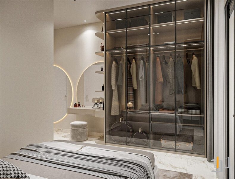 Tủ quần áo cánh kính với diện mạo hiện đại, mang lại giá trị thẩm mỹ cao