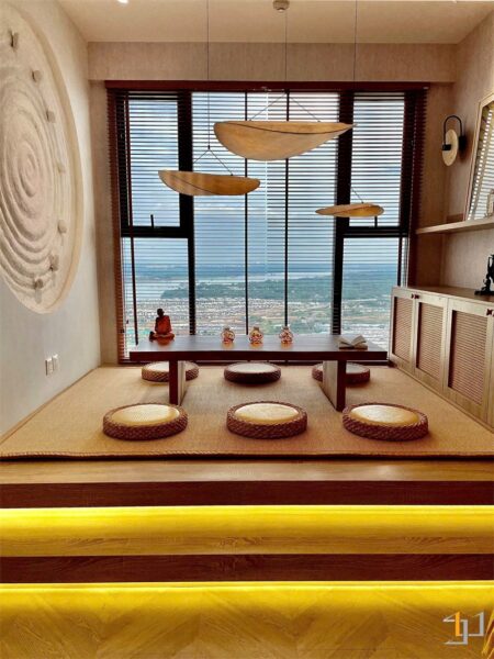 Thi công nội thất phòng trà của căn hộ Vinhomes Central