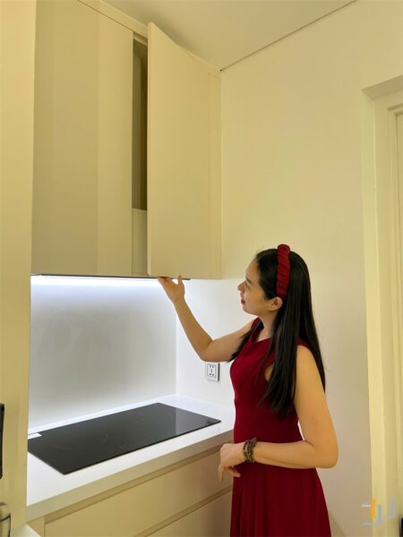 Thi công nội thất phòng bếp căn hộ One Veranda Chị Thảo