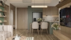 Không gian mở tạo cảm giác rộng rãi và thông thoáng cho căn hộ Vinhomes Grand Park