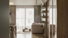 Sàn được lát gỗ mang lại cảm giác ấm cúng và gần gũi cho căn hộ Vinhomes Grand Park 2PN Modern 7