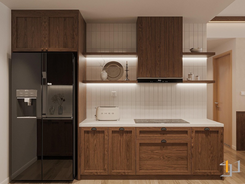 Tủ bếp Melamine - TB107 | Nội Thất S-housing