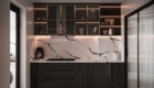 Khu vực bếp gọn gàng và hiện đại nhờ hệ tủ laminate