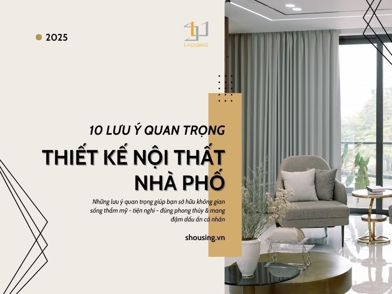 Lưu ý khi thiết kế nội thất nhà phố
