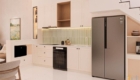 Hệ tủ phủ melamine trắng nhám chống bám vân tay
