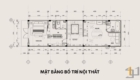 Mặt bằng bố trí nội thất nhà phố quận 12 1 tầng Wabi Sabi