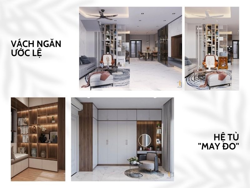 Tái định hình không gian nhà lô phố với vách ngăn và hệ tủ thông minh