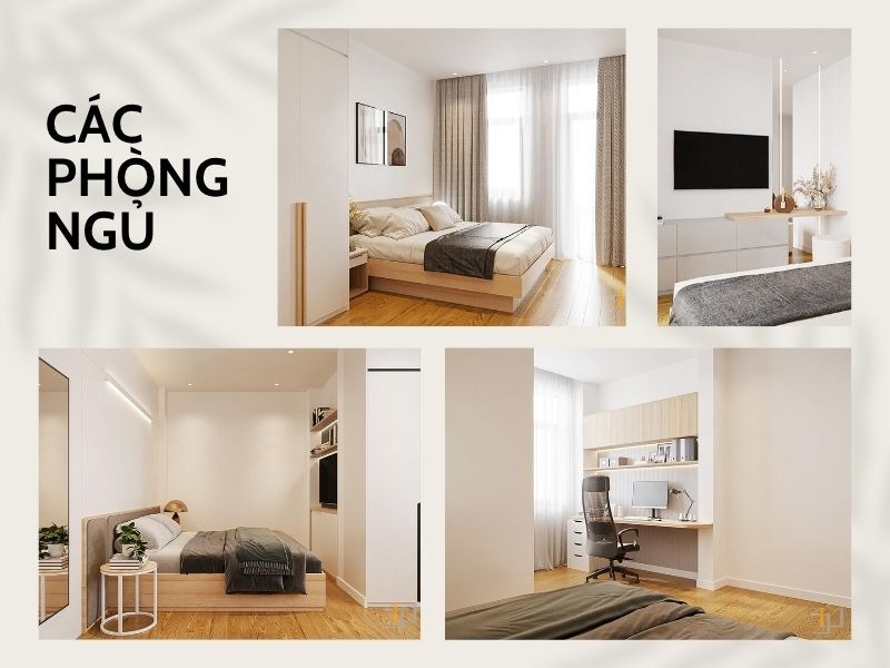 Phòng ngủ dành cho vợ chồng và phòng ngủ dành cho con trai lớn của gia đình