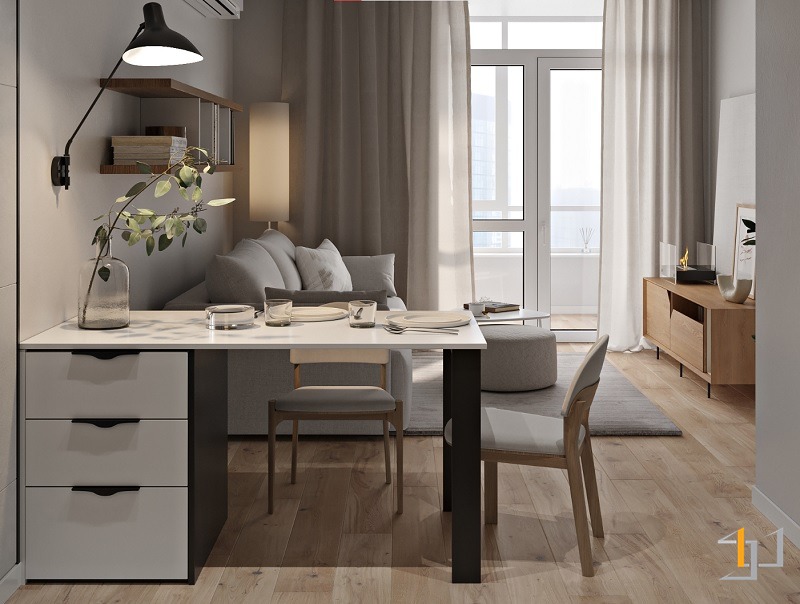 Mẫu nội thất nhà phố 30m2 1 trệt - Tinh gọn cho người độc thân