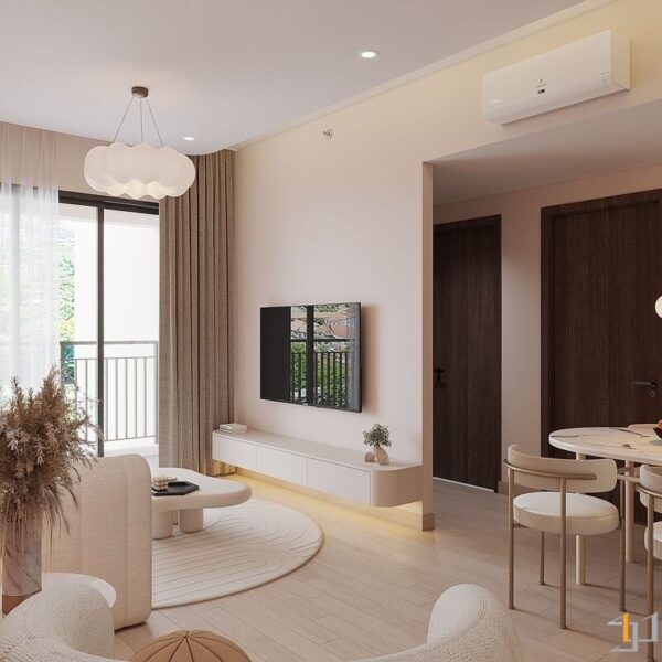 Tối đa hóa diện tích sử dụng cho căn hộ, ánh sáng tự nhiên từ ban công được điều chỉnh linh hoạt