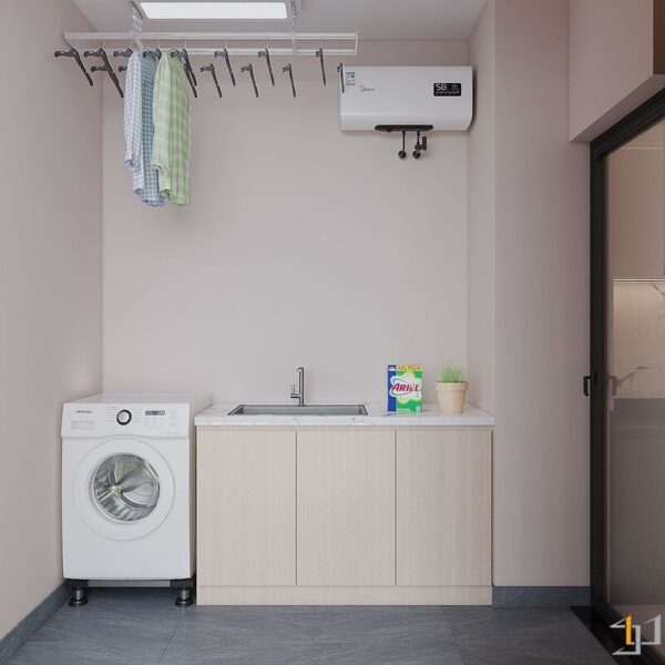 Thiết kế gọn gàng, tiện nghi giúp việc giặt giũ hiệu quả