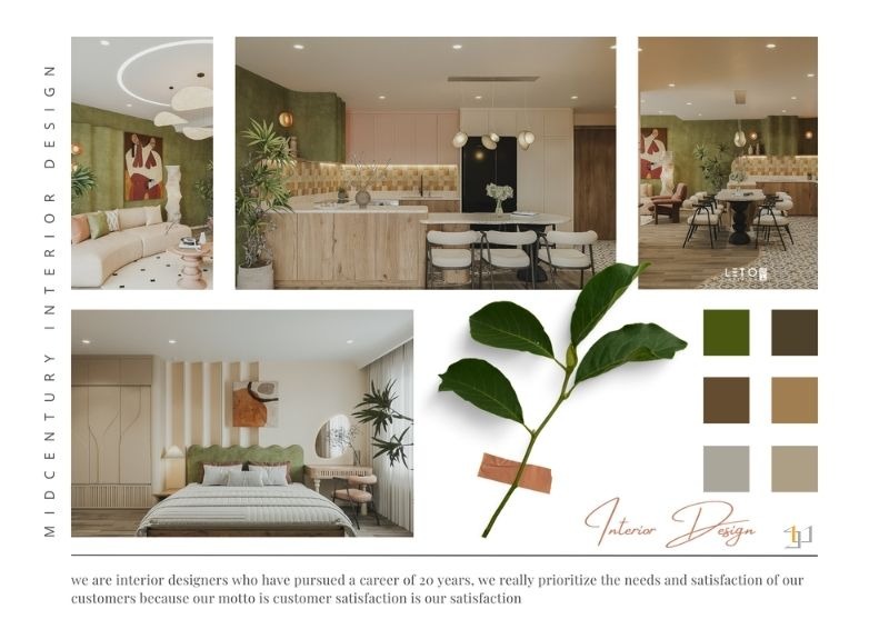 Không gian "chữa lành" với bảng màu đất và vật liệu thiên nhiên