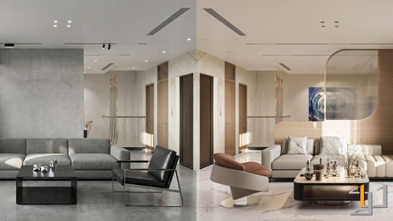 Phong cách thiết kế nội thất hiện đại và tối giản đề cao sự tinh gọn, trật tự