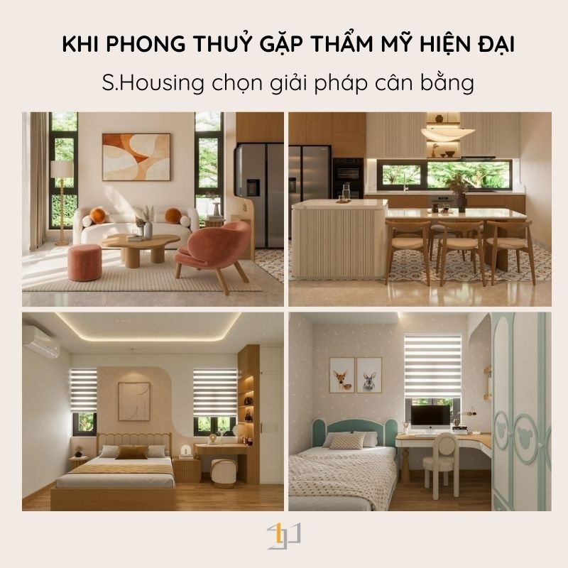 Nhà phố Japandi cân bằng thẩm mỹ và phong thủy cho gia đình trẻ