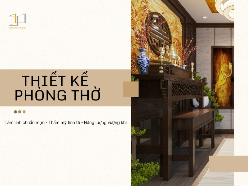 Thiết kế phòng thờ an vị về Khí - bền vững về Phúc