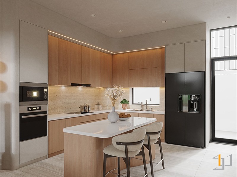 Tủ bếp Melamine - TB138 | Nội Thất S-housing