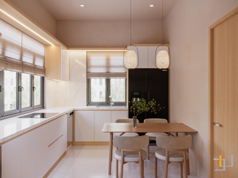 Tủ bếp Melamine - TB143 | Nội Thất S-housing