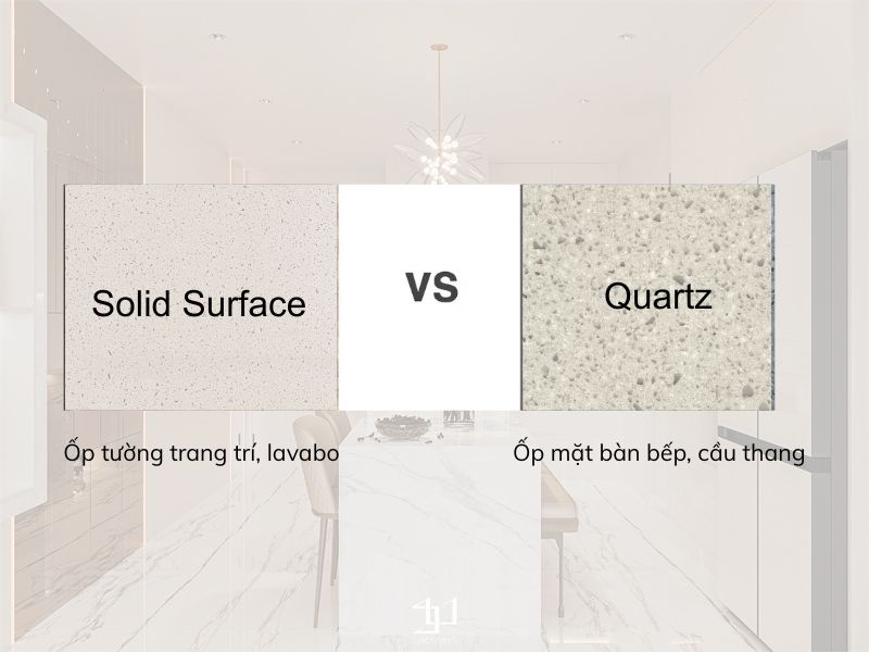 Các loại đá nhân tạo được sử dụng nhiều trong nội thất