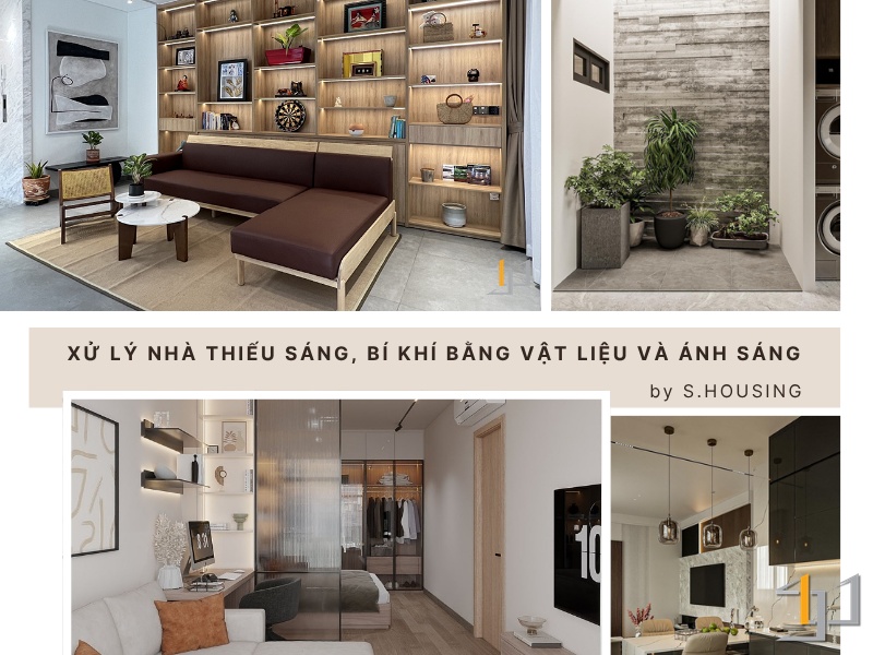 Giải pháp xử lý nhà thiếu sáng và bí khí bằng vật liệu & ánh sáng