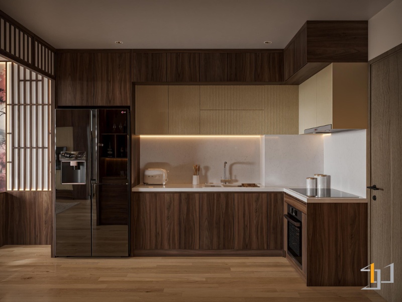 Tủ bếp Melamine - TB162 | Nội Thất S.Housing