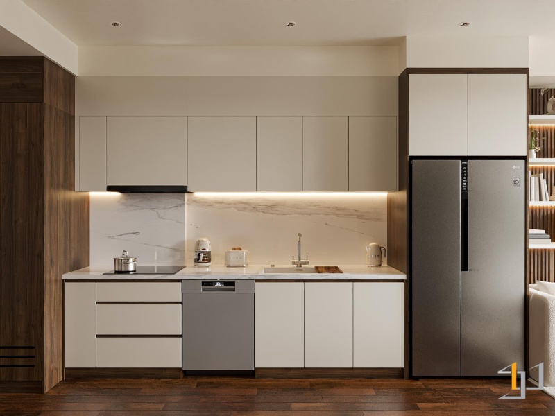 Tủ bếp Melamine - TB167 | Nội Thất S.Housing