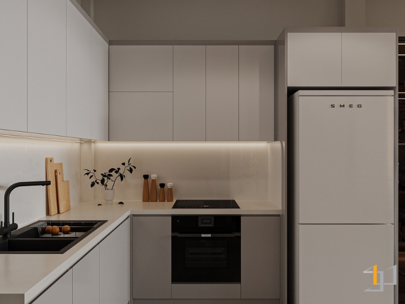 Tủ bếp Melamine - TB174 | Nội Thất S.Housing