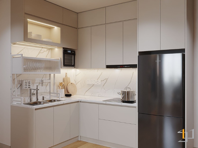Tủ bếp Melamine - TB181 | Nội Thất S.Housing