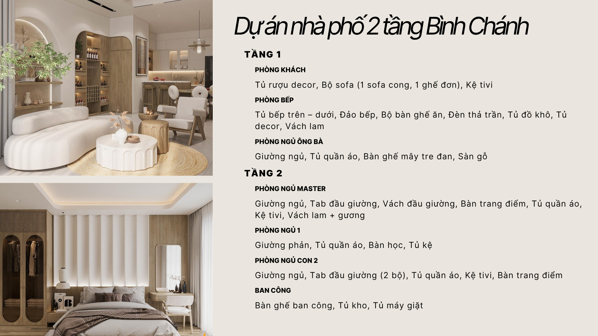 Bìa dự án nhà phố Bình Chánh 2 tầng Wabi Sabi